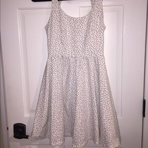 White & Black Polka Dot Dress